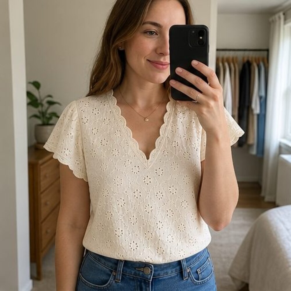 Ivory Tunic Blouse - Picture 2 of 6